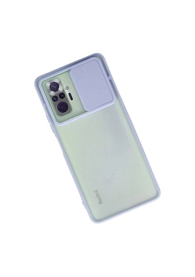Newface Xiaomi Redmi Note 10 Pro Kılıf Palm Buzlu Kamera Sürgülü Silikon Semeglbl - 8 - Lila
