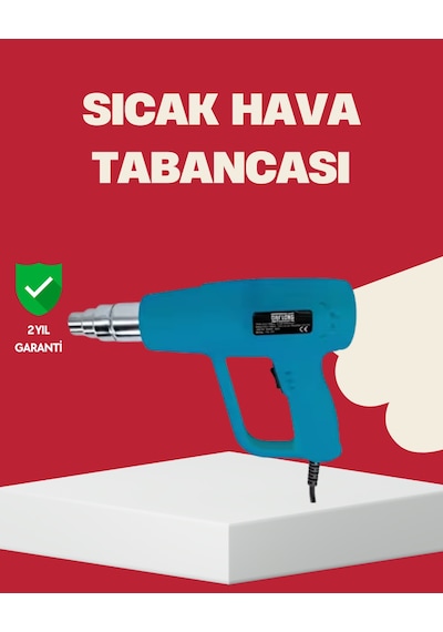 2 Kademeli Güçlü Sıcak Hava Tabancası 380 - 500 Isı Ayarı