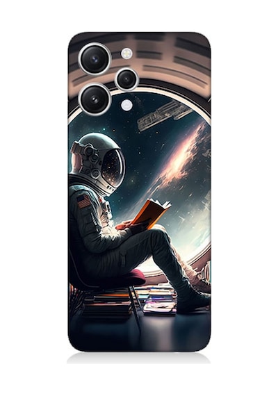 Xiaomi Redmi 12 Uyumlu Silikon Kılıf Kitap Ve Astronot