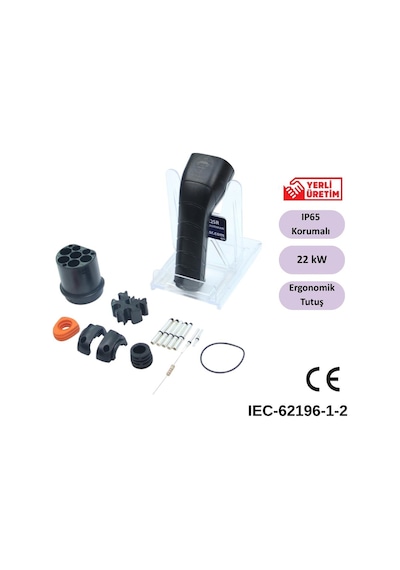 E-Qsr Energy 22kw / Type2 Araç Şarj Soketi 1 Set