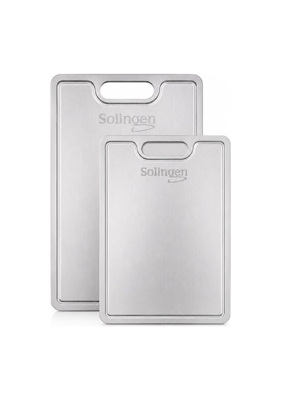 Solingen Lux Metal Kesim Panosu 2'li Set - Paslanmaz Çelik, 230x340 Mm Ve 200x300 Mm, 1 Mm Kalınlık- 12'li Paket Diğer