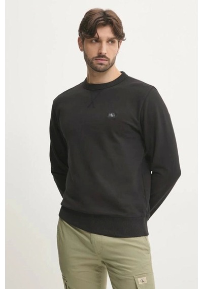Calvin Klein Woven Label Crew Neck Siyah