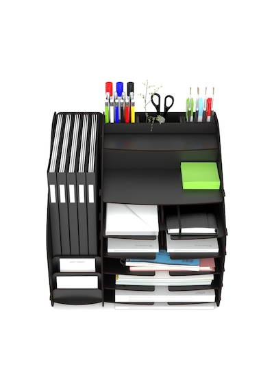 Mingitav Design Otto Fx-xl Modest - 2 Renk - A4 Evrak Rafı Masaüstü Organizer Design Otto Fx Xl Modest Siyah Çok Renkli