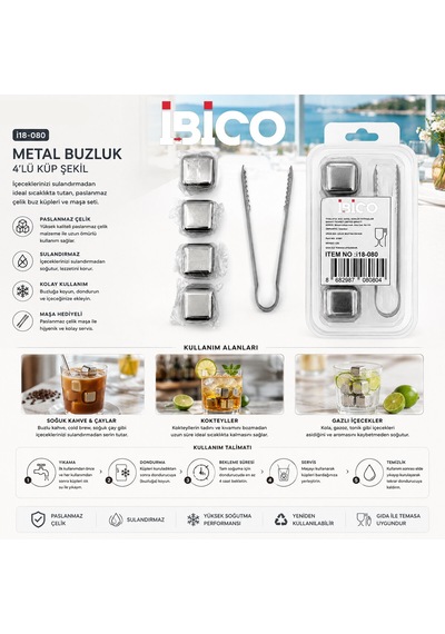 5pcs 4 Küp - Maşa Küp Şekli Metal Buzluk Diğer