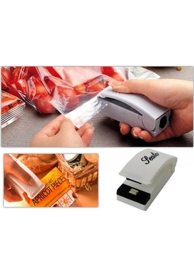 Pilli Isıtmalı Pratik Poşet Kapatıcı Handy Sealer