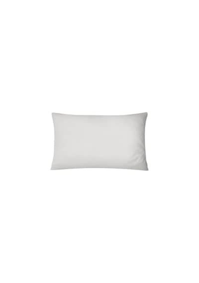 Orta Boy 40x60cm %100 Pamuklu Saten Kumaş Yastık Kılıfı 2adet Gizli Fermuarlı Beyaz