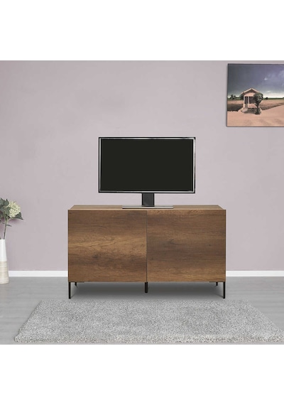 Roma 2 Kapaklı Modüler Tv Ünitesi - Koyu Ceviz Oslo Ceviz 120x70x43 Cm Gxyxd