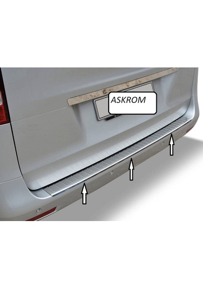 Mercedes Vito/w447 Uyumlu Arka Tampon Eşiği Uzun 2014 Ve Üzeri Paslanmaz Krom