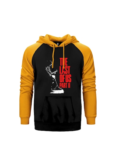 The Last Of Us 2 Ellie Guitar Sarı Renk Reglan Kol Kapşonlu Sweatshirt Sarı