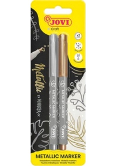 Jovı 1602m Decor Metalık Kalemi Altın Gümüş - Blister Beyaz