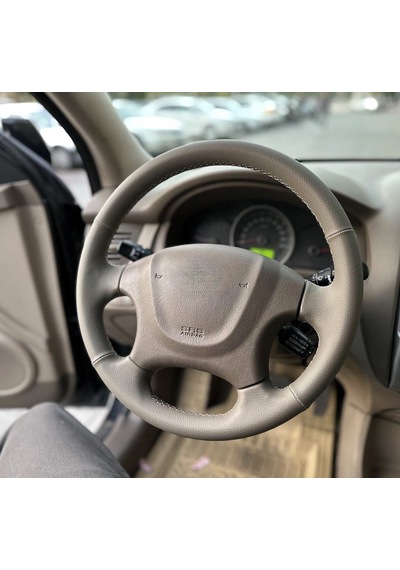 Hyundai Tucson 2006-2014 Araca Özel Direksiyon Kılıfı Haki Krem D Çok Renkli