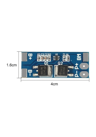 Bakayelektronik-2S 8A Li-İon 7.4V 8.4V 18650 Bms Pcm 15A Tepe Akım Pil Koruma