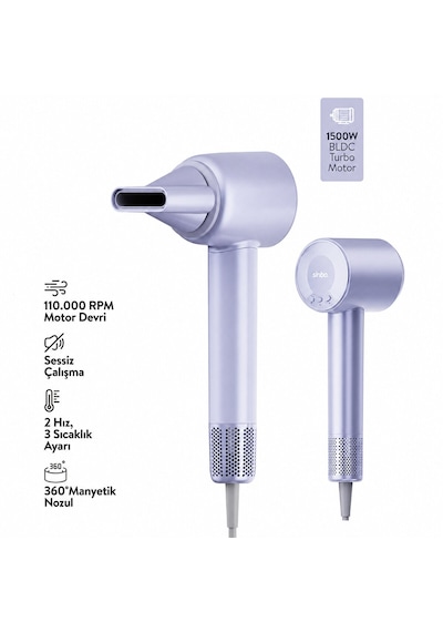 Mavi Bldc Turbo Motor Saç Kurutma - Şekil Makinesi 1500w 3-kdm.hız 4-kdm.ısıayar Sıcak-ılık-hafif-so