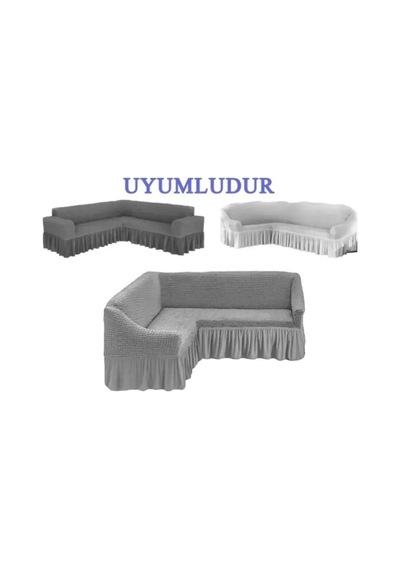 Bürümcük Köşe Koltuk, Kanepe Örtüsü, Koltuk Kılfı, Eteli K.kahve Koyu Kahve