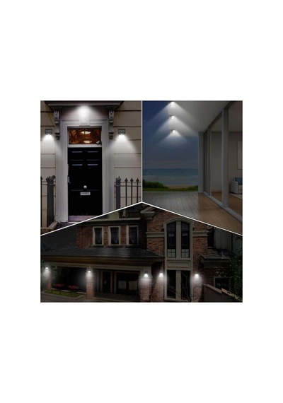 20 Led Fotoselli Solar Led Duvar Lamba Işık Sensörlü Güneş Enerji 4 Adet