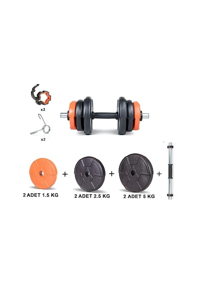 Spor 18 Kg 1x 18kg Dambıl Seti Turuncu Siyah