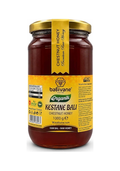 Ballivane Organik Kestane Balı 1 KG