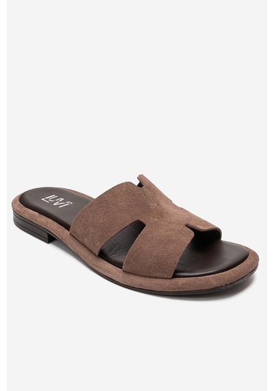 Luvishoes Brıo Vizon Süet Hakiki Deri Kadın Terlik