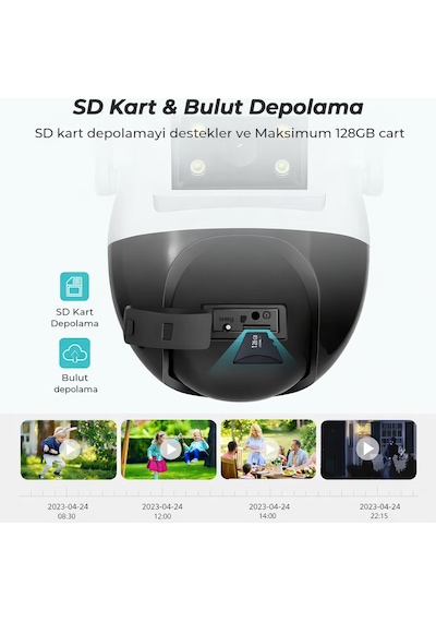 4mp Çift Lens Wifi Güvenlik Kamerası Otomatik Takip Gece Görüş Ip66 Dış Mekan