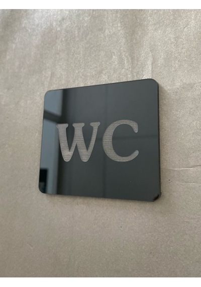 Siyah Minimal Seri Wc Yönlendirme Levhası
