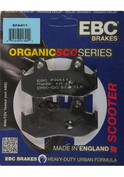 Ebc Sfa411 2001-2006 Suzuki Burgman An 400 Uyumlu Arka Fren Balatası Organik Balata