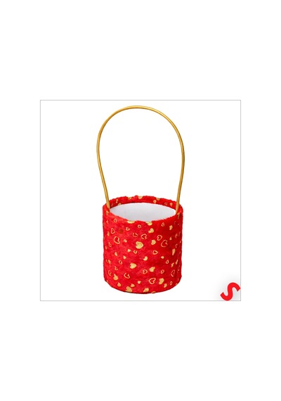 Susle Baby Hortum Saplı Kalpli Kırmızı Pelüş Kutu Orta Boy - 14 Cm