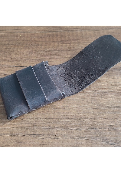 Sumerian Leather Craft Minimalist Deri Kartlık Kahverengi Anahtarlık Hediye Kahverengi