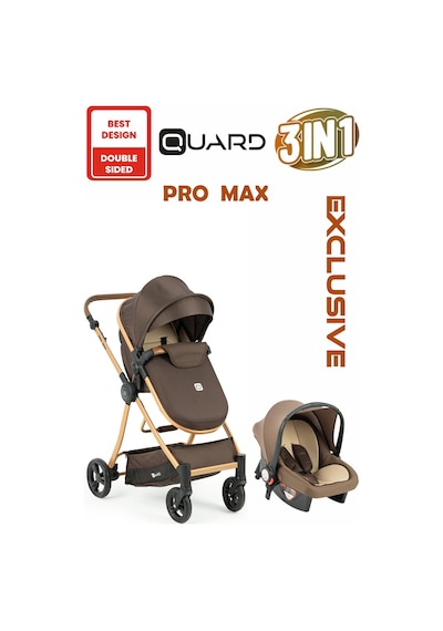 Quard Promax Travel Sistem Bebek Arabası Kahverengi