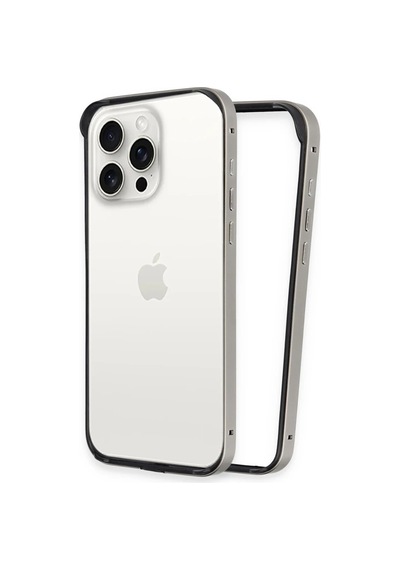 Joko Apple Uyumlu iPhone 15 Pro Land Bumper Koruma Kapak - Titan Gri 0.2M-Çok Renkli