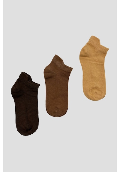 Defne Baby Cupcake Kutulu Premium Pamuklu Unisex Çocuk Patik Çorap Seti - Coffee Serisi Çok Renkli
