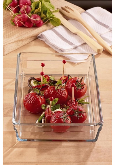 Paşabahçe Borcam Premium Dikdörtgen Tepsi, 20 Cm X 29 Cm, Şeffaf, 2.5 Litre Diğer