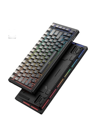 Onıkuma G83 Gradient Gray-black %75 Outemu Customized Linear Switch Hotswap Rgb Kablosuz İngilizce Mekanik Gaming Klavye