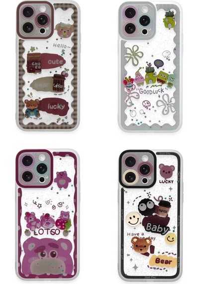 Newface Apple İphone 14 Pro Kılıf Sweet Desenli Silikon Kapak - Pembe