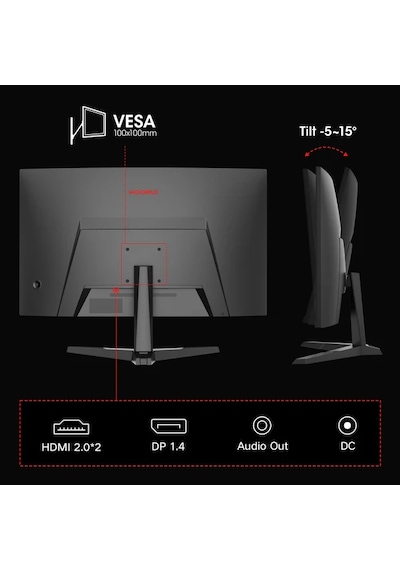 Koorui 1ms 180hz 27" 2560x1440 Qhd Curved Gaming Monitör 27e6qca