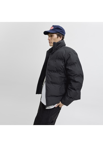 Jack & Jones Erkek Yüksek Dik Yaka Fermuarli Puffer Mont - Soho - 12278750 Siyah