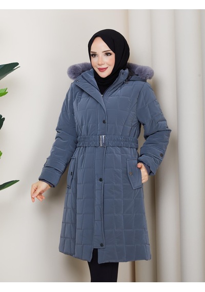 Eslemnur Nova Kumaş Şişme Mont 100cm Füme