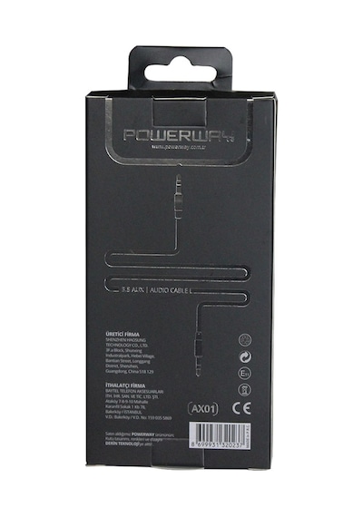 Powerway Aux Kablosu - Siyah Ax01