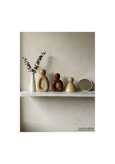 3'lü Anne Baba Çocuk Soyut Aile Heykeli Set Dekoratif Biblo Minimalist Boho Ev Dekor Hediyelik 05
