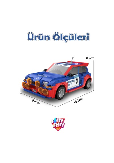 Cada Uzaktan Kumandalı Renault 5 Maxi Turbo 282 Parça Oyuncak Yapım Seti Blok Araba -ffcada-c51095w