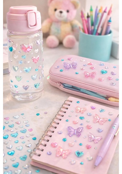 3d Taş Sticker Pembe Saç, Yüz, Tırnak, Makyaj, Telefon, Ayakkabı Ve Dekorasyon İçin Işıltılı Parlak Süs Taşı Kendinden Yapışkanlı
