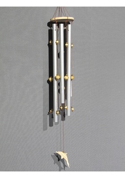 Boncuklu Metal Rüzgar Çanı Model 1 Çok Renkli