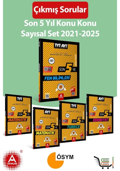 Son 5 Yıl Ayt-tyt Sayısal Konu Konu Çıkmış Sorular Seti 2021-2025 Yıllarını Kapsamakta Toplam 5 Eser