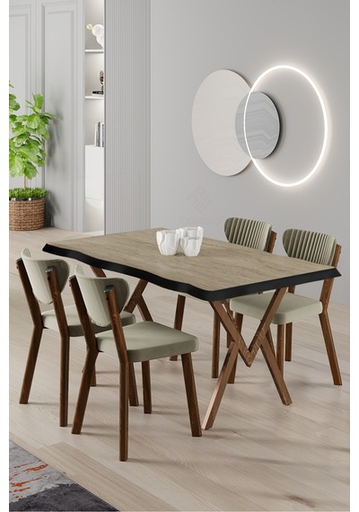 Canisa Akort Serisi Mdf 80x130 Traverten Mutfak Masa Takımı 4 Krem Sandalye Traverten Masa Krem Sandalye Canisa Akort Serisi Mdf 80x130 Traverten Mutfak Masa Takımı 4 Krem Sandalye Traverten Masa Krem Sandalye