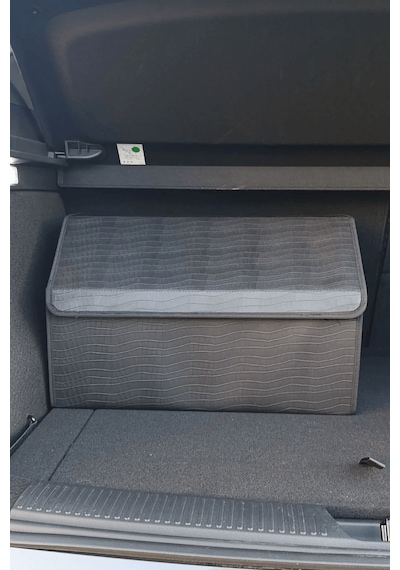 Sabit Kapaklı Bagaj Çantası Kaymaz Tabanlı, Kapaklı Araç Bagaj Organizer 50x30x30 Cm