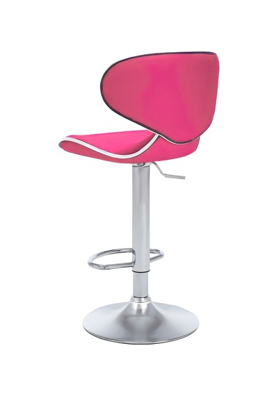 Bürocci Zen Bar Taburesi - Gül Kurusu Modern Deri Metal Ataklı Yüksek Tezgah Sandalyesi - 9549s0490 Pembe