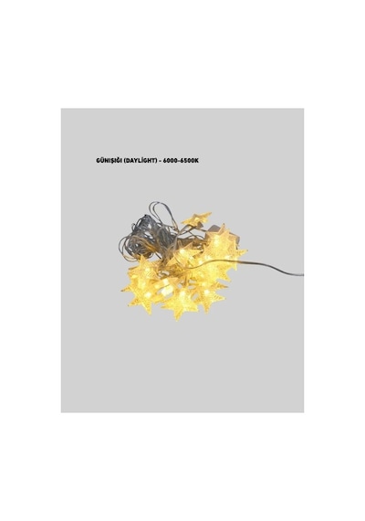 Yıldız Led Işık 5 Metre Dekoratif Aydınlatma Günışığı Sarı 61302866