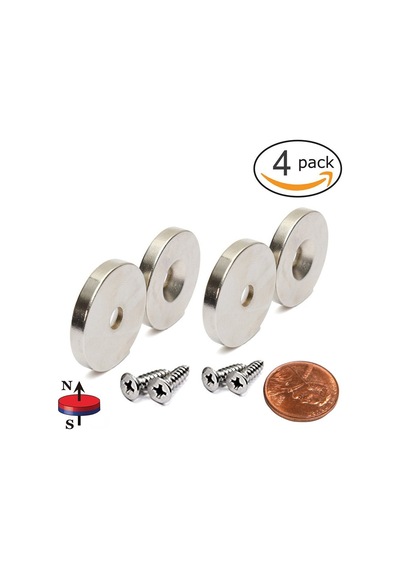 4 Adet 20Mm X 10-5Mm X 5Mm Havşa Delikli Güçlü Neodyum Miknatis