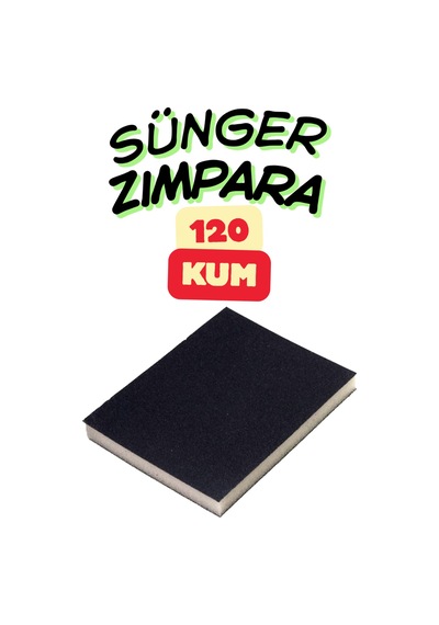 120 Kum Esnek Sünger Zımpara 9.5 X 12.5 Cm Yassı Zımpara Bloğu Ahşap Ve Mobilya Taşlama Ve Parlatma
