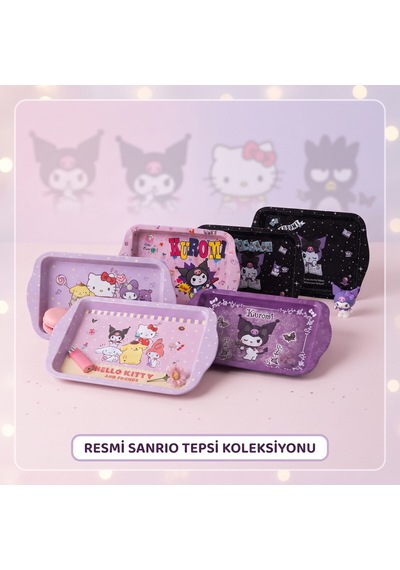 Bakgelal Kuromi Lisanslı Mini Metal Tepsi 24x14 Cm Takı, Aksesuar Ve Sunum Tepsisi - 9019234526133