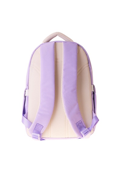 Calacilo Dört Bölmeli Peluşlu K-pop Lilac Peluş Ayı Aksesuarlı Lila Kız Çocuk İlkokul Sırt Çantası - C4104